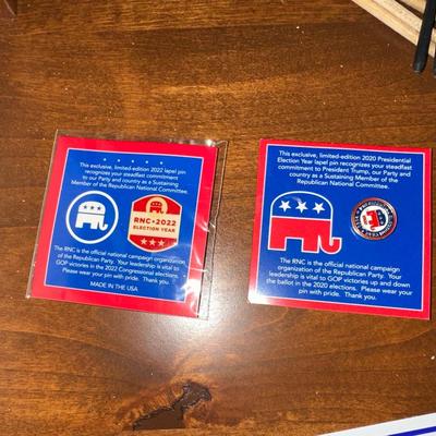 WALL CLOCK AND POLITICAL ITEMS