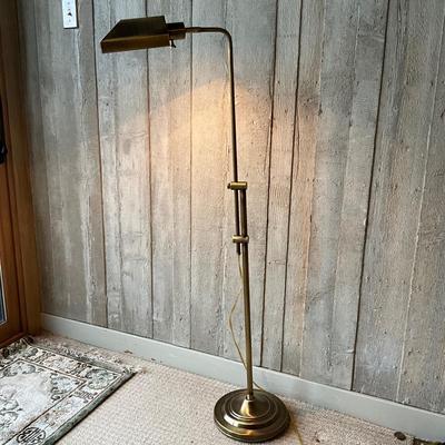 MB663 Vintage Brushed Brass Adjustable Floor Lamp