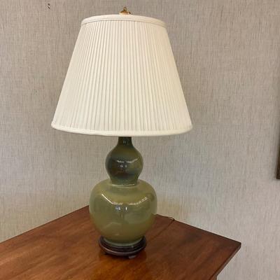 MB668 Vintage Chinese Celadon Double Gourd Lamp