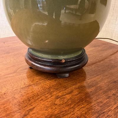 MB668 Vintage Chinese Celadon Double Gourd Lamp