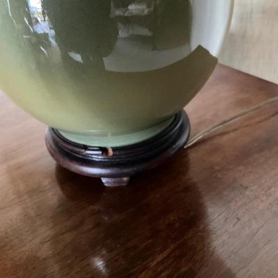 MB668 Vintage Chinese Celadon Double Gourd Lamp