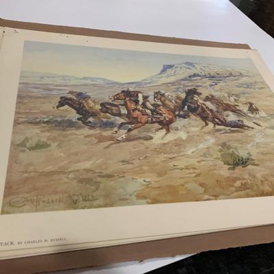 1958 Charles M. Russell Watercolors of the West Print Set