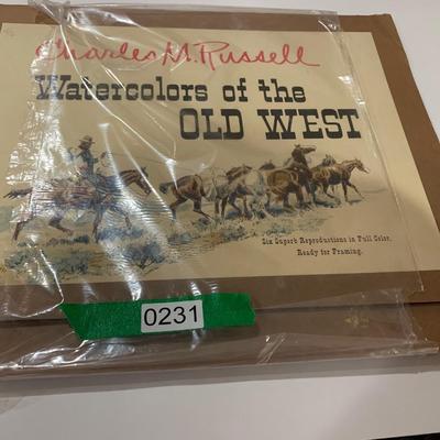 1958 Charles M. Russell Watercolors of the West Print Set