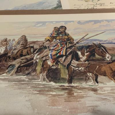 1958 Charles M. Russell Watercolors of the West Print Set
