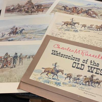 1958 Charles M. Russell Watercolors of the West Print Set