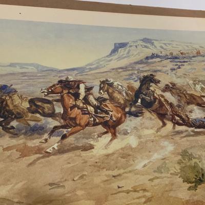 1958 Charles M. Russell Watercolors of the West Print Set