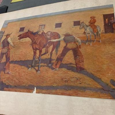 1909 Remingtons For Best Paintings Early Color Litho Folio