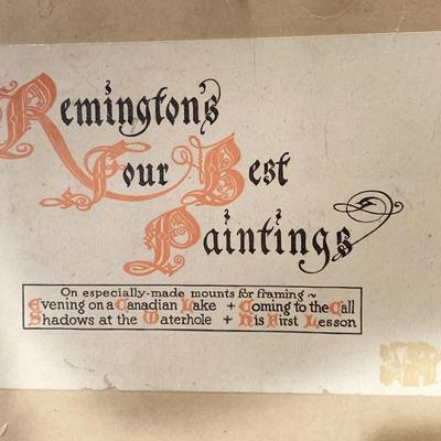 1909 Remingtons For Best Paintings Early Color Litho Folio