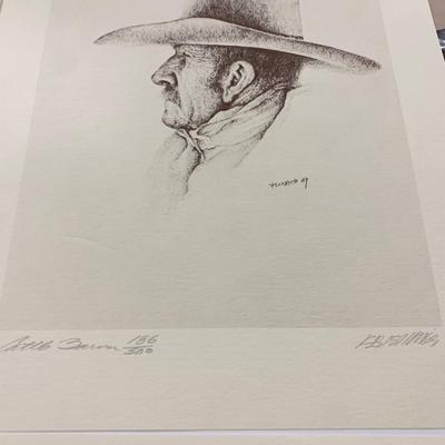 FOUR Signed/Numbered Native American Western Sketches