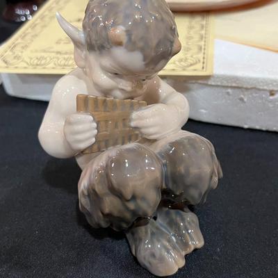 Royal Copenhagen Faun Playing Flute
