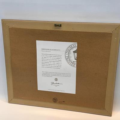 Thomas Kincaid “Home is where the heart is” Framed COA 16.5x13.5