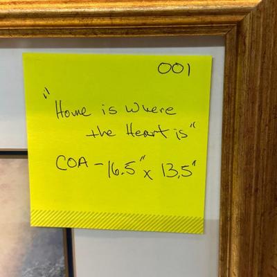 Thomas Kincaid “Home is where the heart is” Framed COA 16.5x13.5