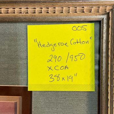 Hedgeroe Cotton by Jack Deloney 290/950 Signed 38x19”