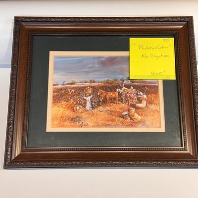Plantation Cotton by Jack Deloney No signature 12x10”