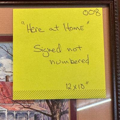 Here at Home by Jack Deloney Signed only 12x10”