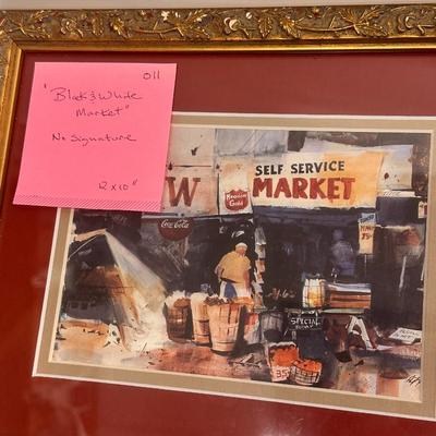 Fruit Market Market by Jack Deloney No Signature 12x10”