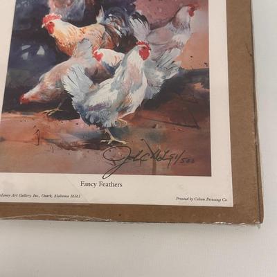 Fancy Feathers by Jack Deloney 51/500 9x6.5 Unframed