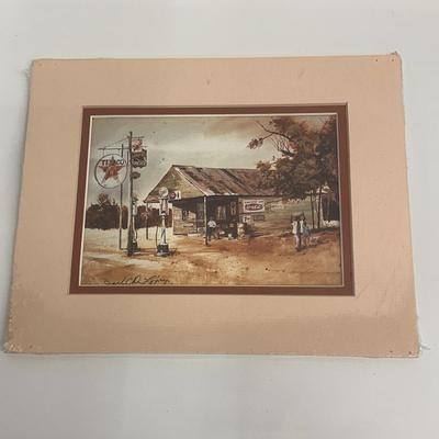 Sanders’ Grocery by Jack Deloney signed only 9.5x8 unframed