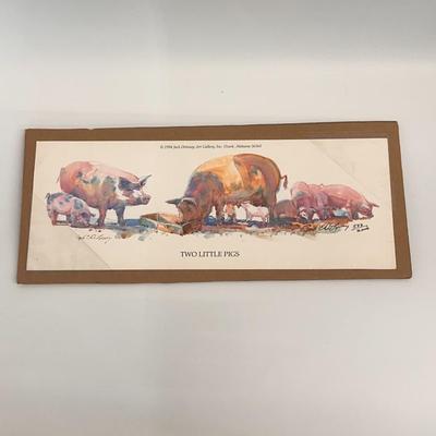Two Little Pigs by Jack Deloney 533/2000 unframed