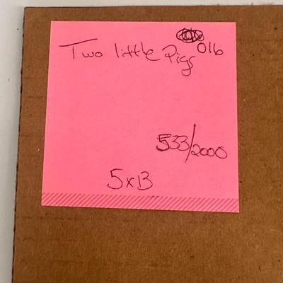 Two Little Pigs by Jack Deloney 533/2000 unframed