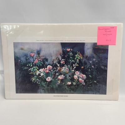 Grandmother’s Roses by Jack Deloney 947/1250 18x11 unframed
