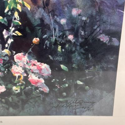 Grandmother’s Roses by Jack Deloney 947/1250 18x11 unframed