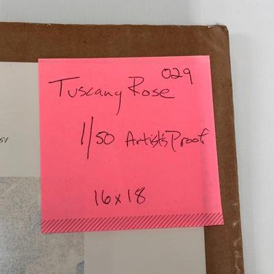 Tuscany Rose by Jack Deloney 1/50 Artist’s Proof 16x18 unframed