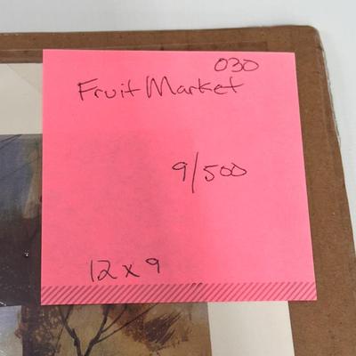 Fruit Market by Jack Deloney 9/500 unframed 12x9
