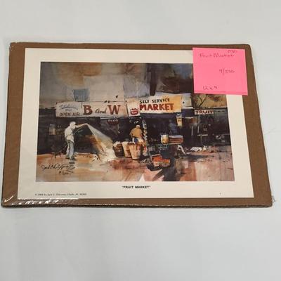 Fruit Market by Jack Deloney 9/500 unframed 12x9