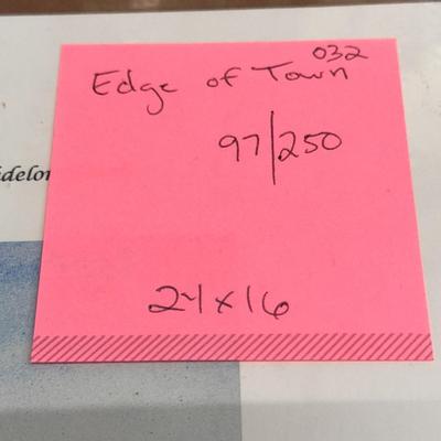 Edge of Town by Jack Deloney 97/250 unframed 24x16