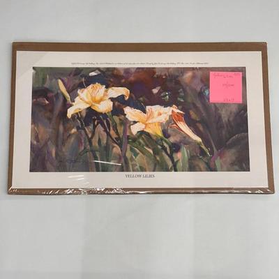 Yellow Lilies by Jack Deloney 119/500 unframed 23x13