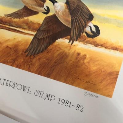 Alabama Waterfowl Stamp by Jack Deloney 9/950 1981-82 with Stamp