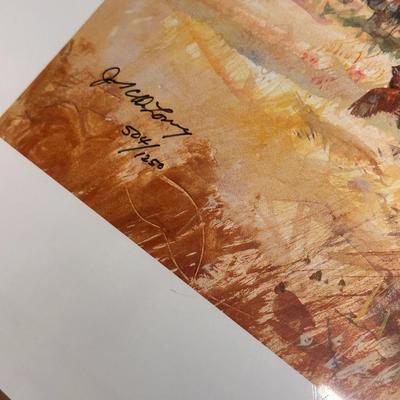 Plantation Quail by Jack Deloney 504/1250 unframed 30.5x22