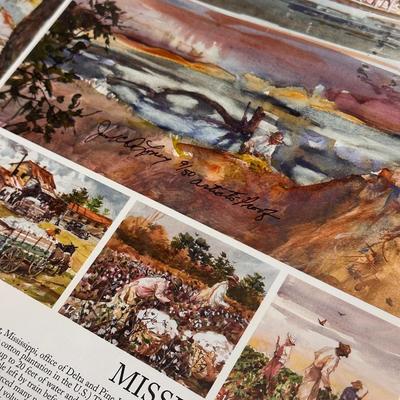 Mississippi River 1927 by Jack Deloney 9/50 Artist’s Proof 25x21