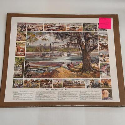 Mississippi River 1927 by Jack Deloney 9/50 Artist’s Proof 25x21