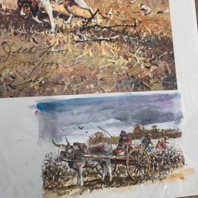 Down at the Gin Yard by Jack Deloney 1775/1793 unframed 35x23.5