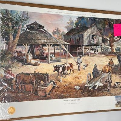 Down at the Gin Yard by Jack Deloney 1775/1793 unframed 35x23.5