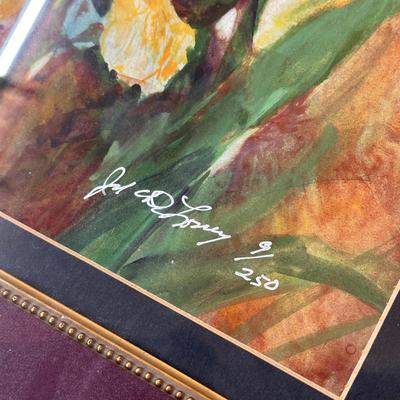 Iris by Jack Deloney 9/250 framed 17.5x27