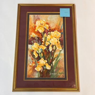Iris by Jack Deloney 9/250 framed 17.5x27