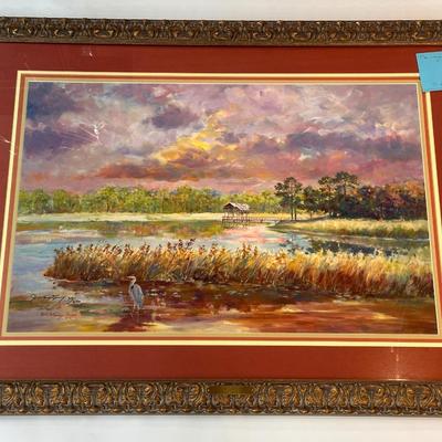 The Lagoon by Jack Deloney 33/500 Framed 37x27.5