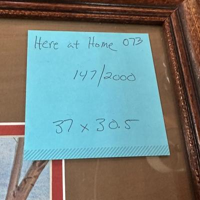 Here at Home by Jack Deloney 147/2000 framed 37x30.5