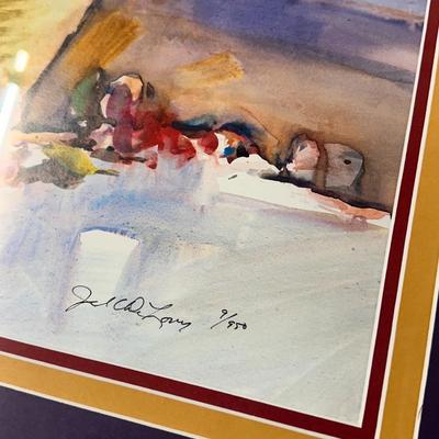Basket of Flowers by Jack Deloney 9/950 framed 40x34