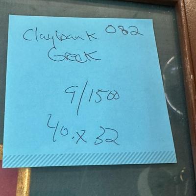 Claybank Creek by Jack Deloney 9/1500 framed 40x32