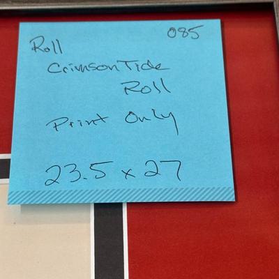 Roll Crimson Tide Roll by Jack Deloney unsigned 23.5x27