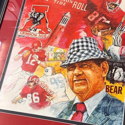 Roll Crimson Tide Roll by Jack Deloney unsigned 23.5x27