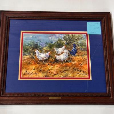 Nub’s Rooster by Jack Deloney 31/150 framed 25x21