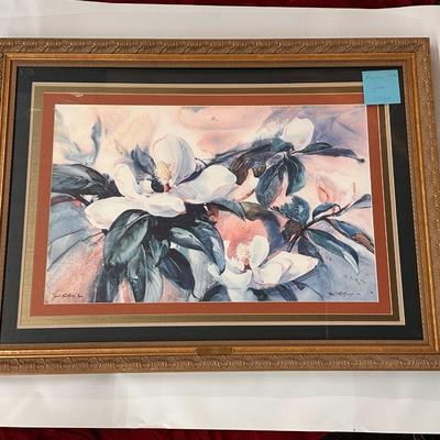 Magnolia by Jack Deloney 9/950 framed 37x28