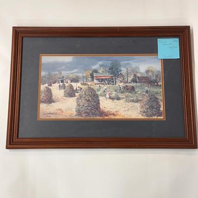 Peanut Harvest by Jack Deloney 94/500 framed 26x18
