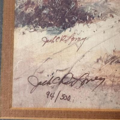 Peanut Harvest by Jack Deloney 94/500 framed 26x18