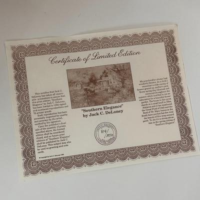 Southern Elegance by Jack Deloney 819/1250 framed 38x30